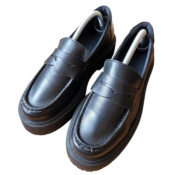 Floyd Platform Chunky Boho Casual Hippie Women's Loafers In Black Size 10 - Picture 2 of 16